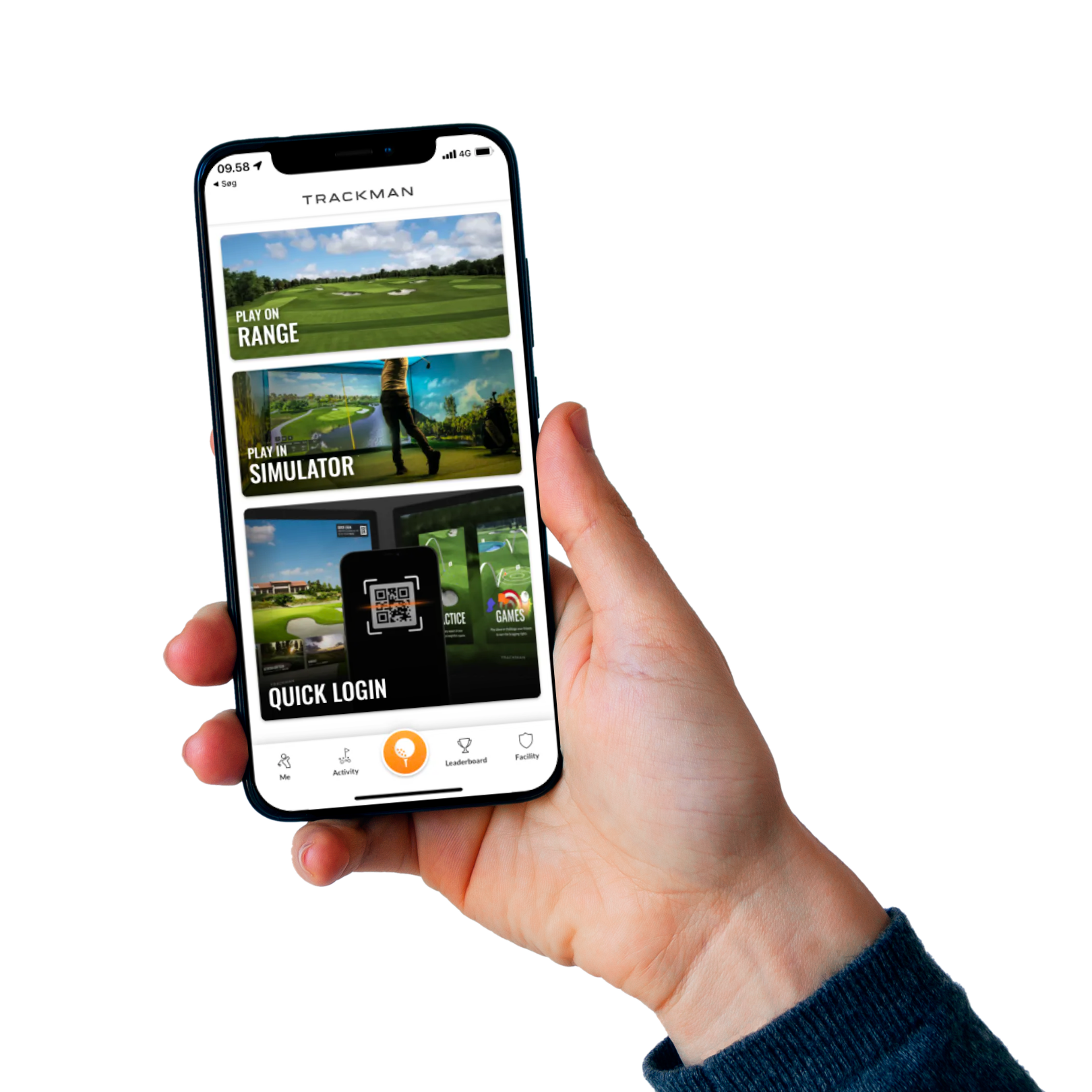 TrackMan app on phone